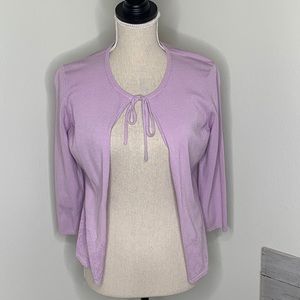 Vintage Lavender Front Tie Cardigan